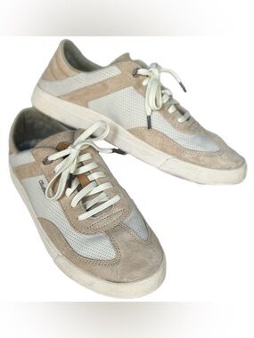 OluKai Kilea Sneakers Women’s 8.5 Tan Cream Lace Up Comfort Casual Shoes